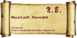 Neustadt Benedek névjegykártya